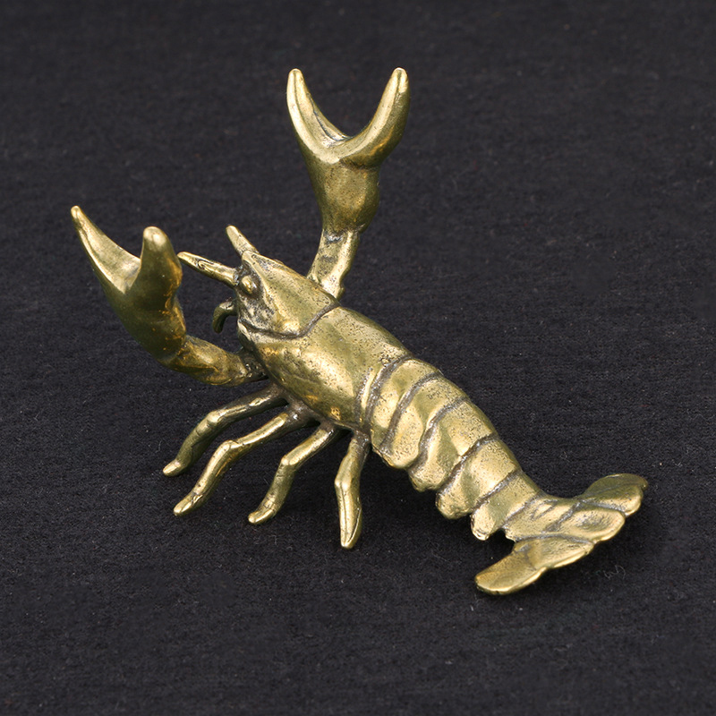 Vintage Collectible Ornaments - Solid Brass Crayfish Ornament Vintage Animal