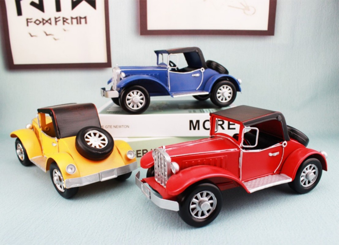 Vintage Collectible Christmas Ornaments - Classic Cars Model Decorative Retro Desktop
