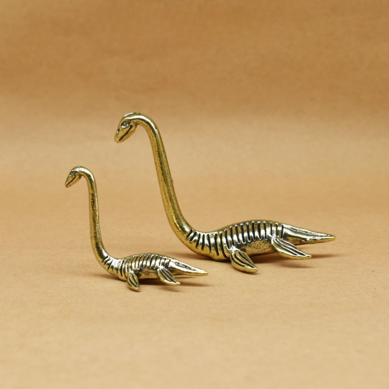 Vintage Collectible Ornaments - Loch Ness Monster Creature Brass Statue
