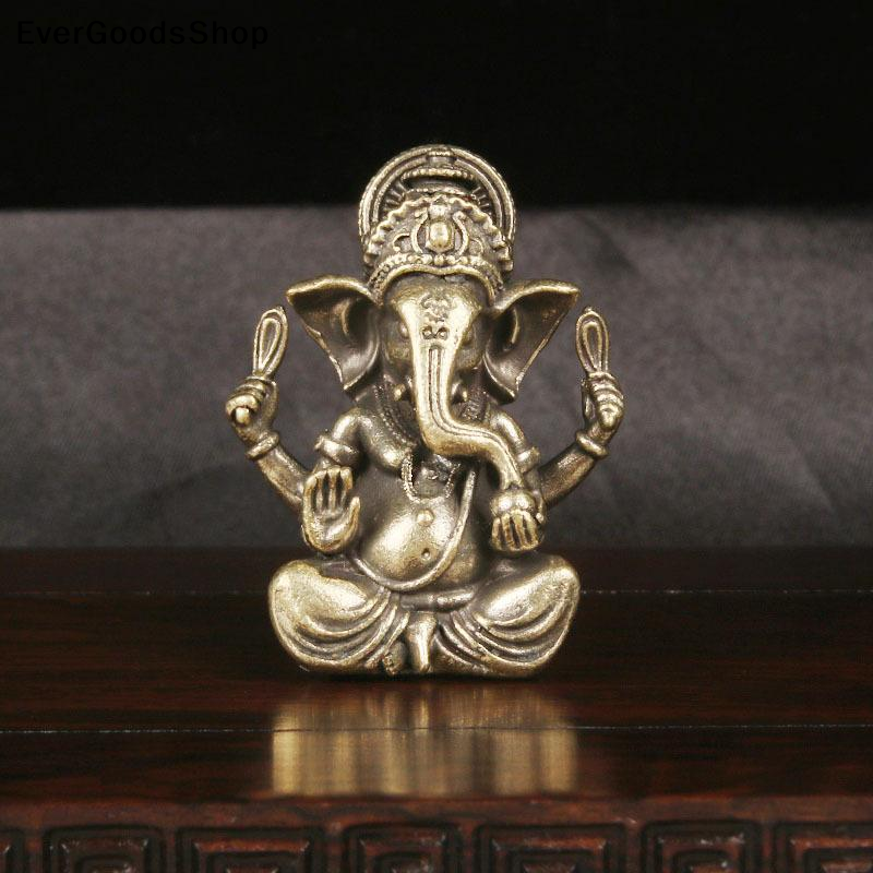 Vintage Collectible Ornaments - New Vintage Brass Thai Elephant Desktop