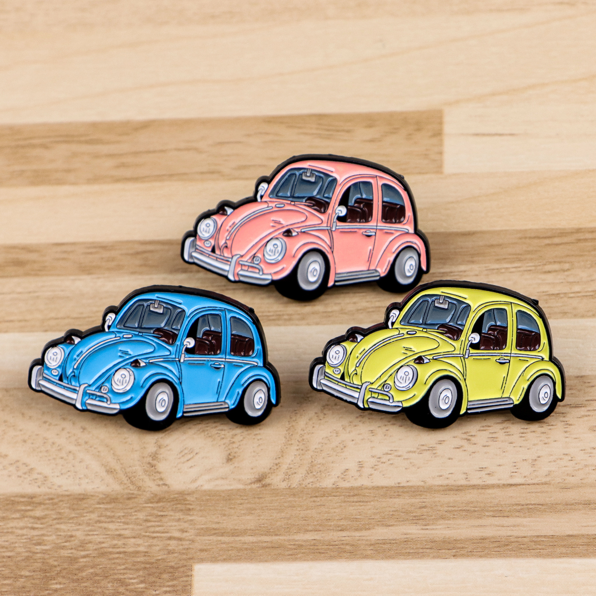 Vintage Collectible Cars - 3pcs Vintage Car Enamel Pin Cartoon
