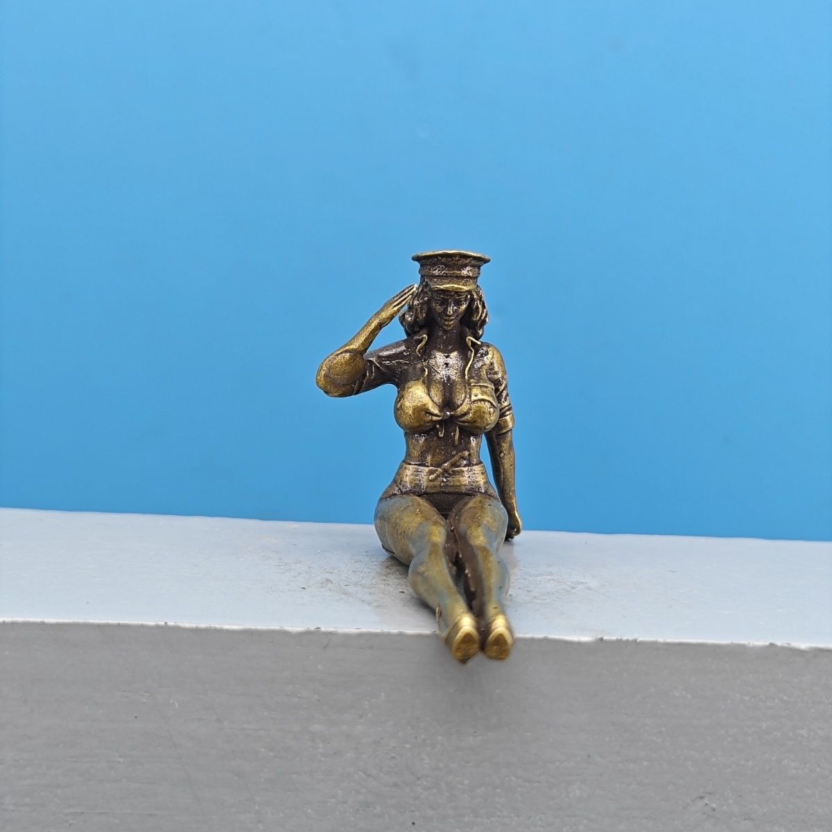 Solid Brass Miniature Girl Fig - مراجعة Vintage Collectible Cars وسعره
