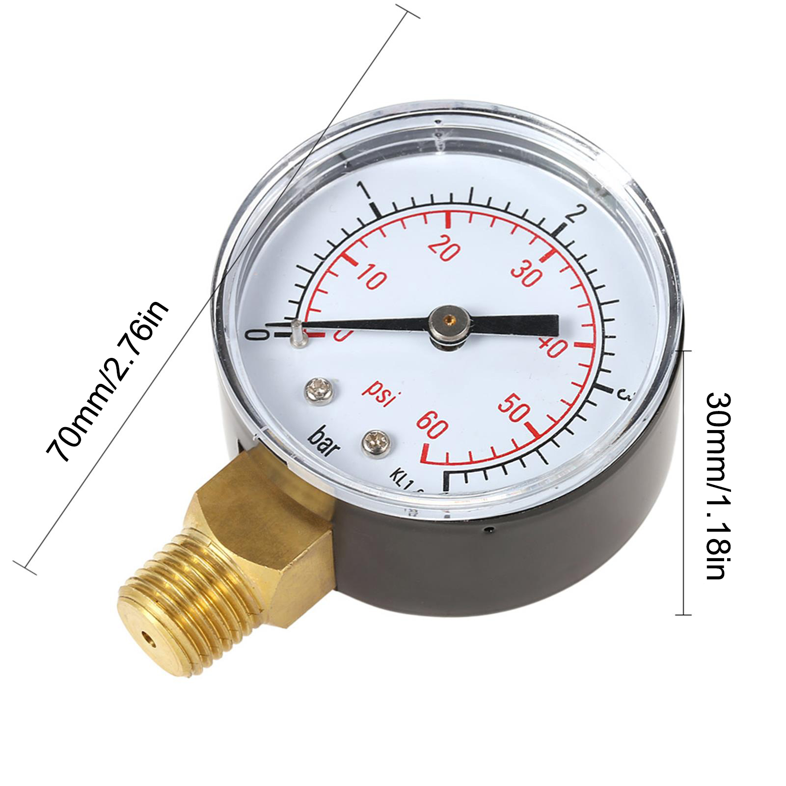50mm Pool Filter Water Pressur - مراجعة Analog Meter Gauge وسعره