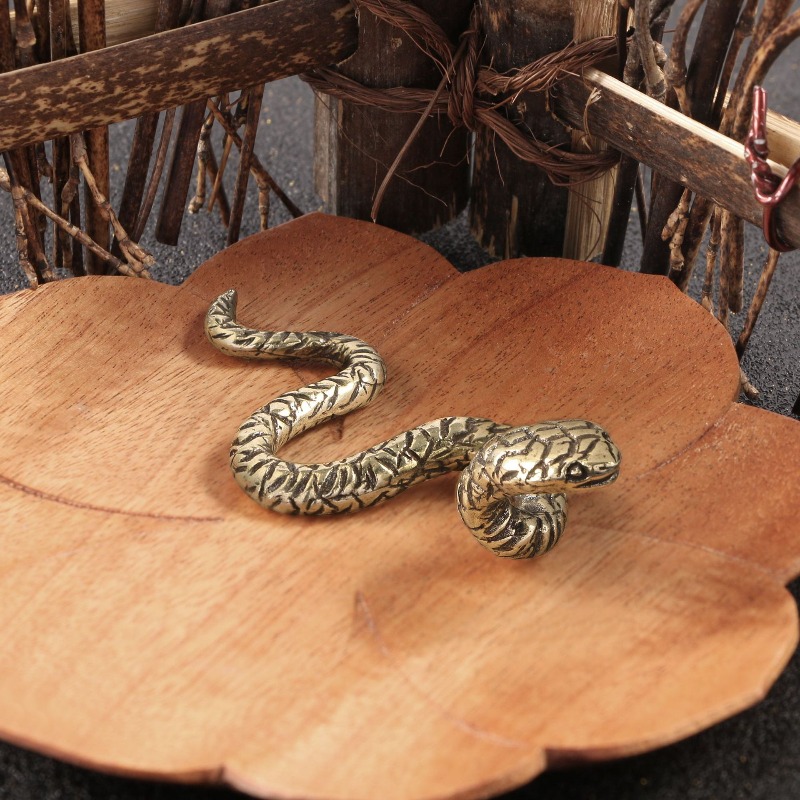 1 PC Solid Brass Carved Cobra  - مراجعة Vintage Collectible Christmas Ornaments وسعره
