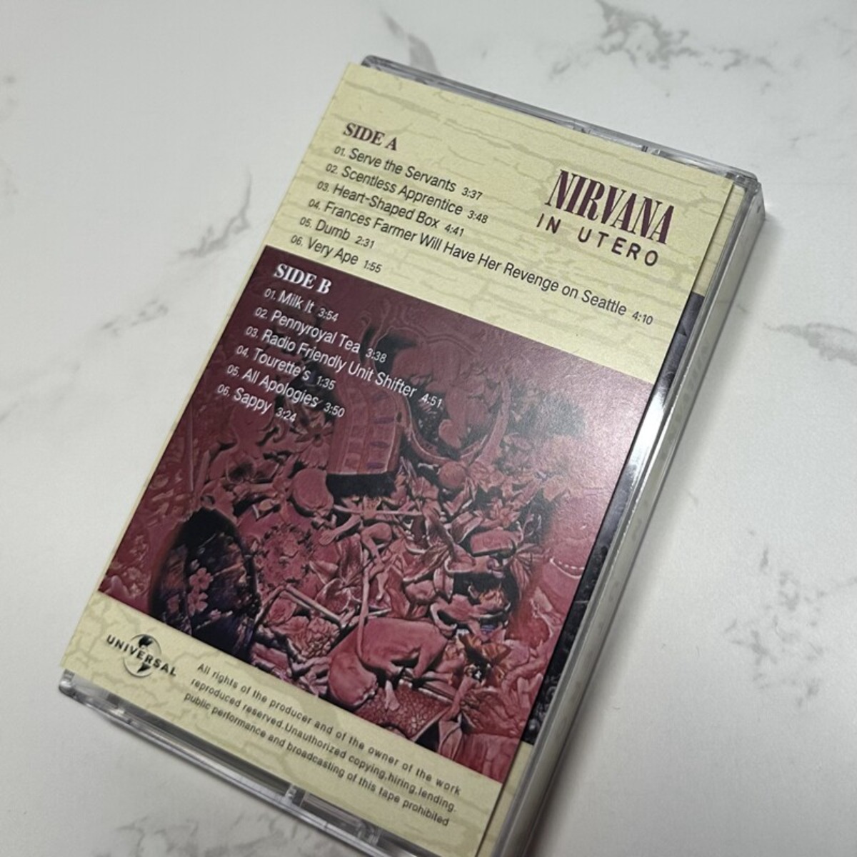 Nirvana in Utero Cassette Tape - مراجعة Vintage Collectible & Vintage Dolls وسعره