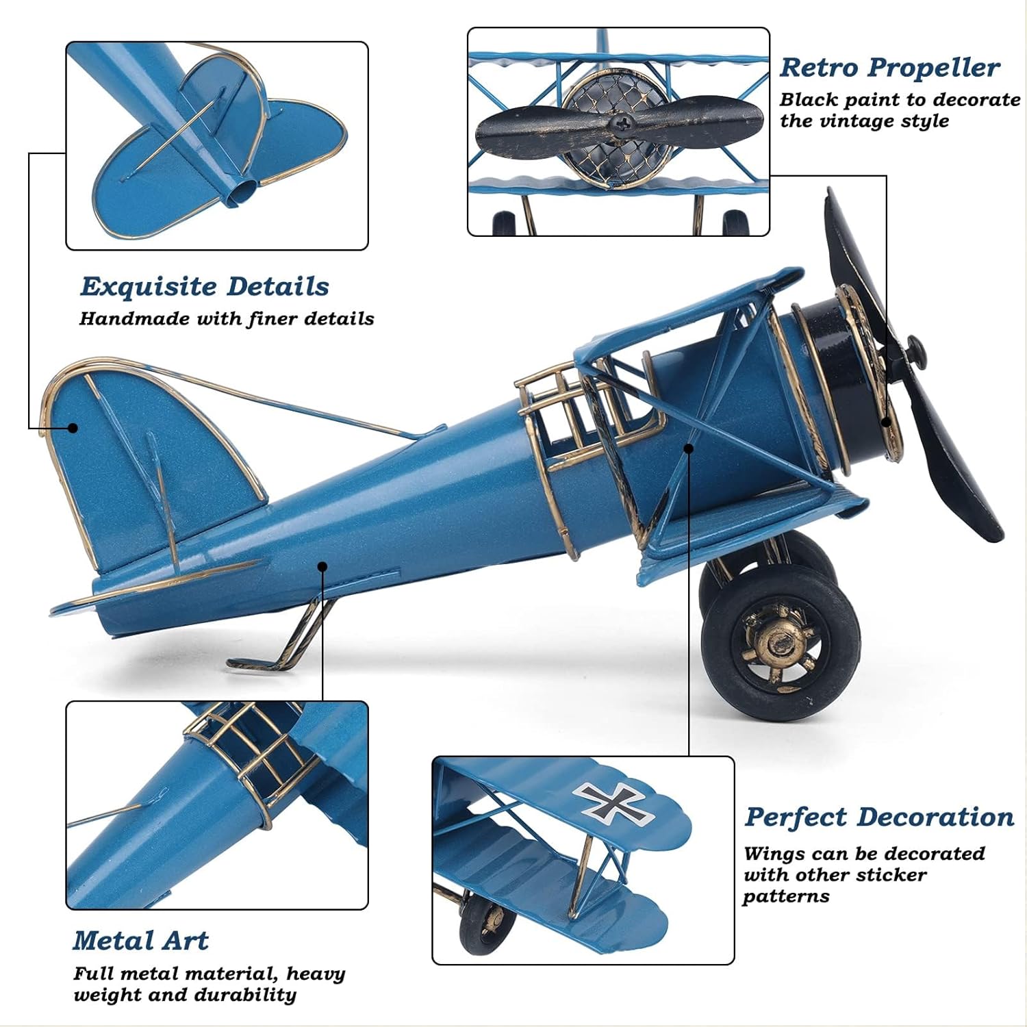 Vintage Metal Airplane Model R - مراجعة Vintage Collectible Ornaments وسعره