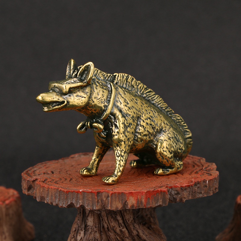 Brass Hyaenidae with Eyes Stat - مراجعة Vintage Collectible Ornaments وسعره