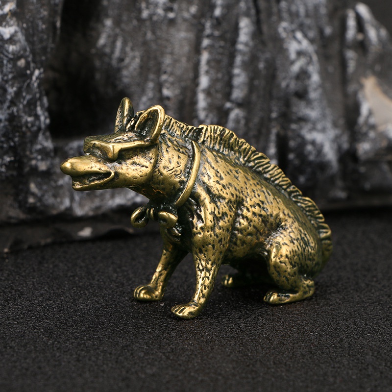 Brass Hyaenidae with Eyes Stat - مراجعة Vintage Collectible Ornaments وسعره