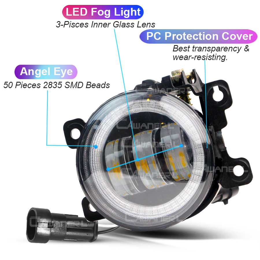 2 X Car Angel Eye LED Lens Fog - مراجعة Darkroom Enlarger Lens وسعره