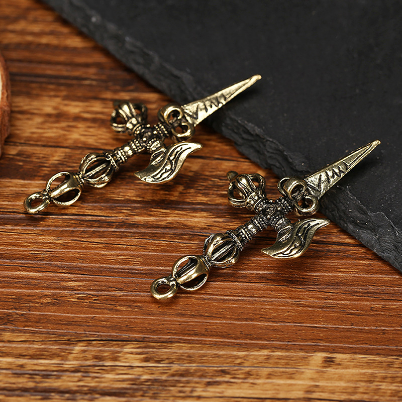C 1pc Vintage Brass Vajra Pest - مراجعة Vintage Collectible Ornaments وسعره