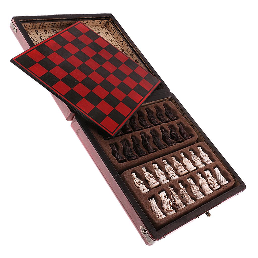 Chinese Chess Set Wooden Minia - مراجعة Vintage Collection Playset وسعره