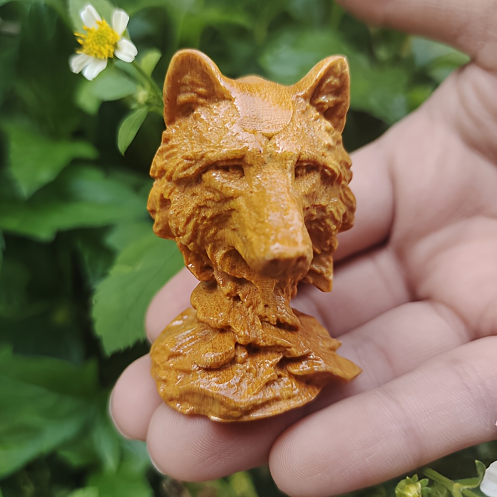 Vintage Wooden Wolf Head Sculp - مراجعة Vintage Collectible Christmas Ornaments وسعره