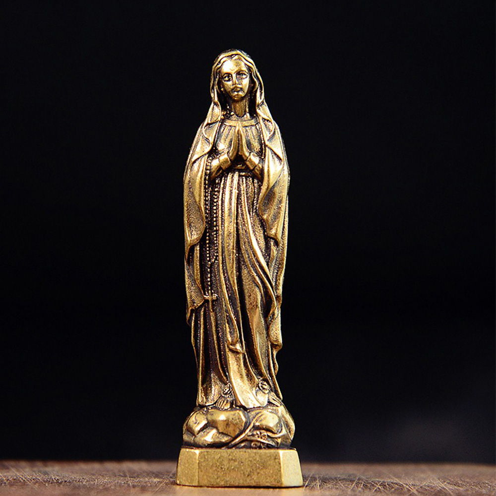 Brass Virgin Mary Figurines Po - مراجعة Vintage Collectible Ornaments وسعره