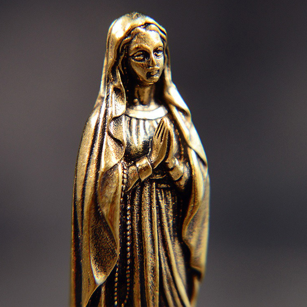 Brass Virgin Mary Figurines Po - مراجعة Vintage Collectible Ornaments وسعره