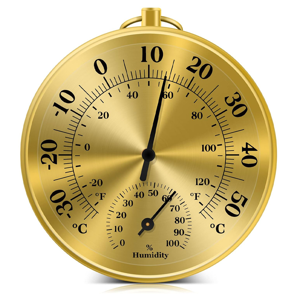 10CM Wall Thermometer Hygromet - مراجعة Analog Meter Gauge وسعره