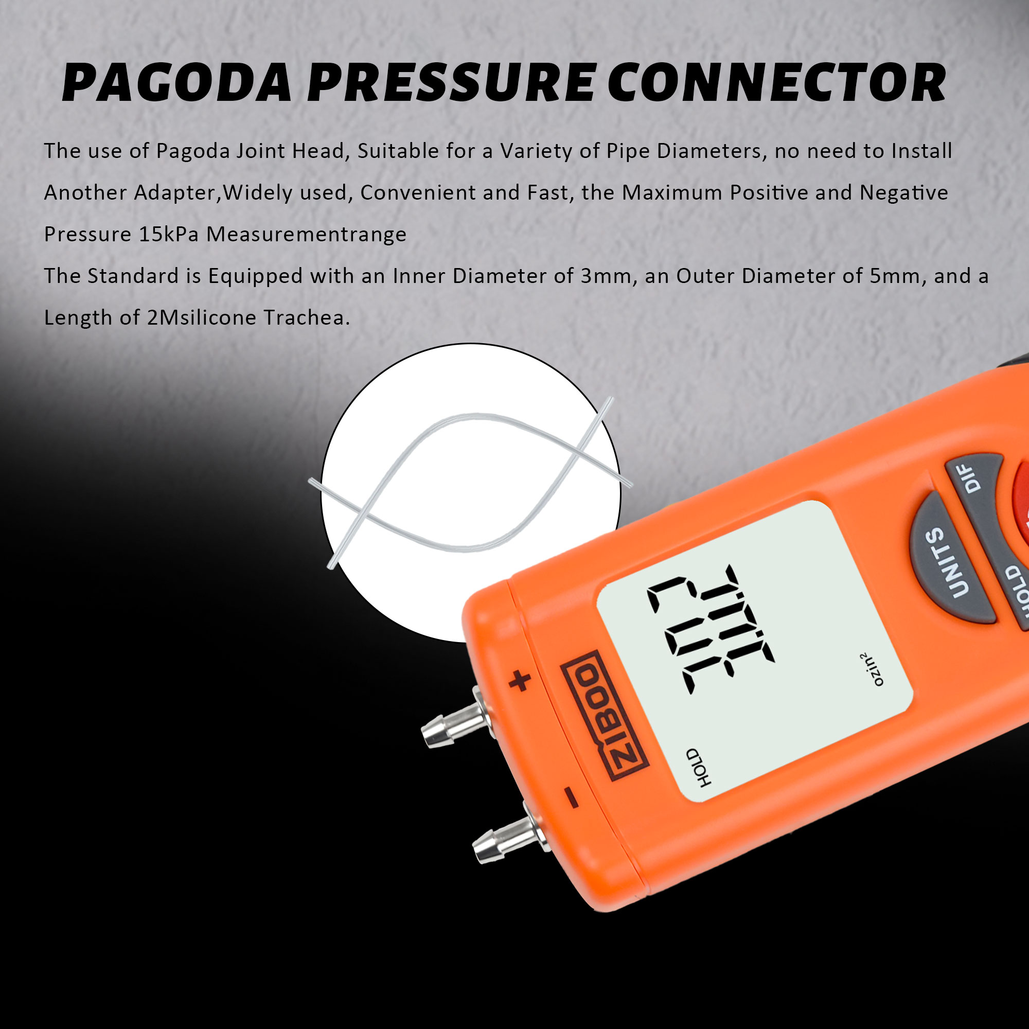 ZIBOO ET1013 Digital Manometer - مراجعة Analog Meter Gauge وسعره