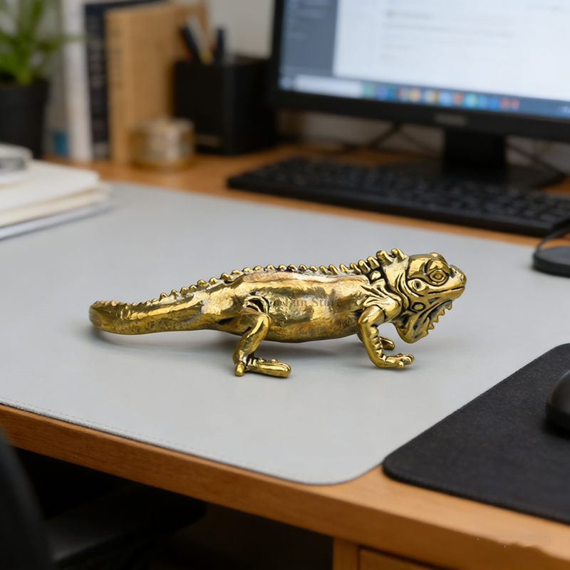 1pc Vintage Brass Lizard Deskt - مراجعة Vintage Collectible Christmas Ornaments وسعره