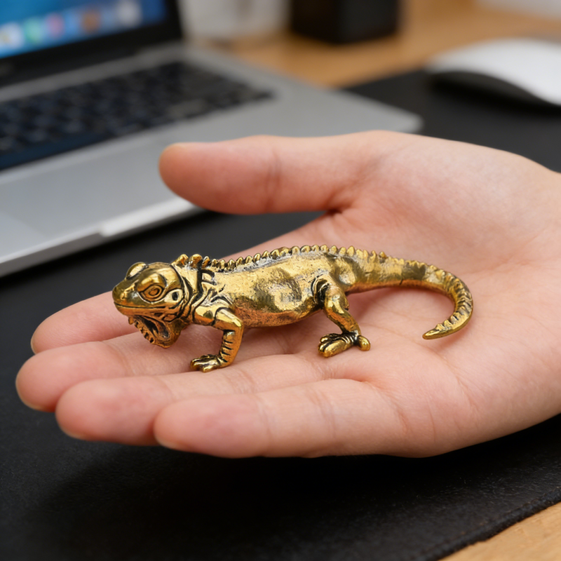 1pc Vintage Brass Lizard Deskt - مراجعة Vintage Collectible Christmas Ornaments وسعره