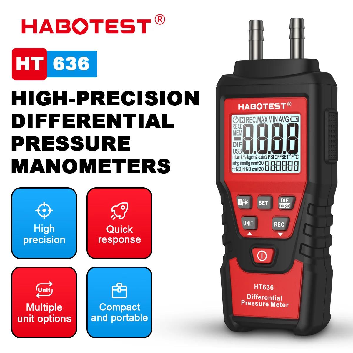 HABOTEST HT636 Digital Pressur - مراجعة Analog Meter Gauge وسعره