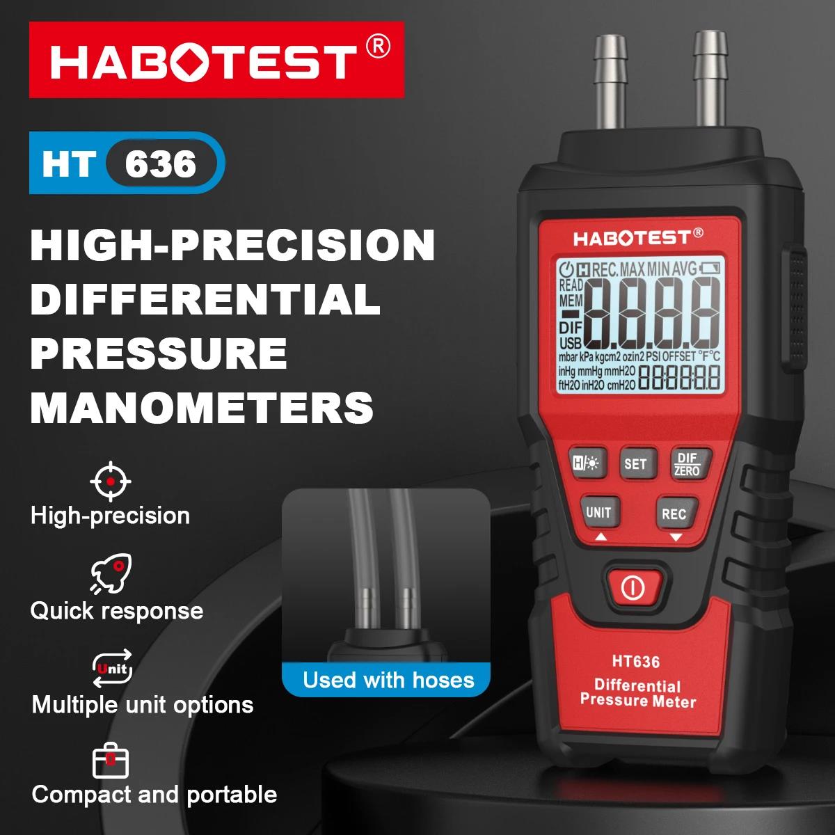 HABOTEST HT636 Digital Pressur - مراجعة Analog Meter Gauge وسعره