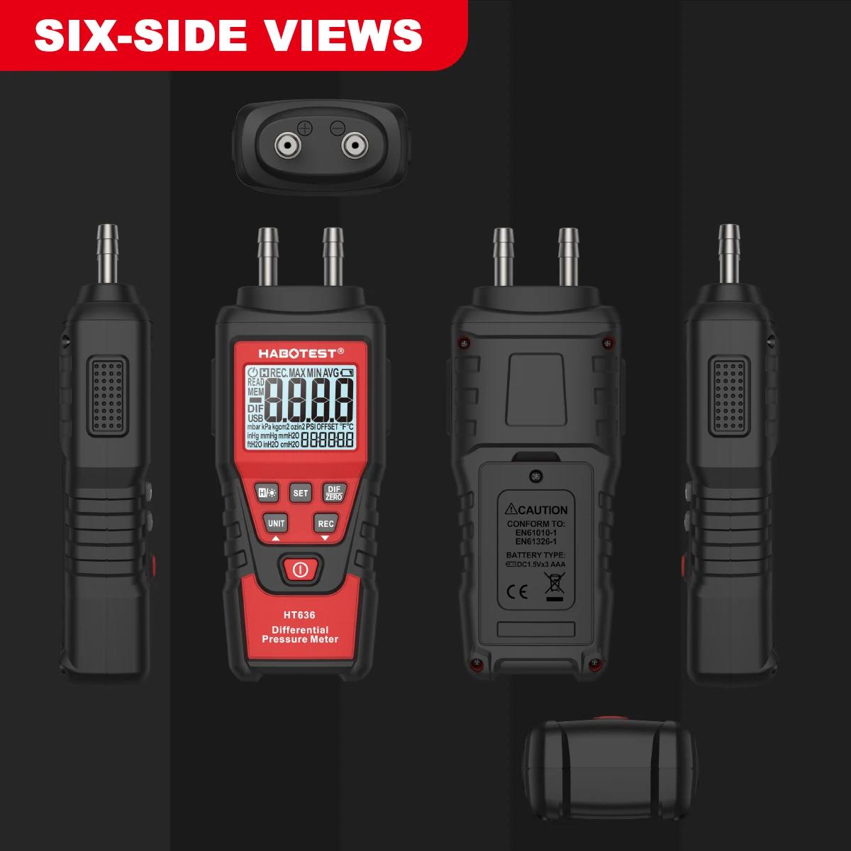 HABOTEST HT636 Digital Pressur - مراجعة Analog Meter Gauge وسعره