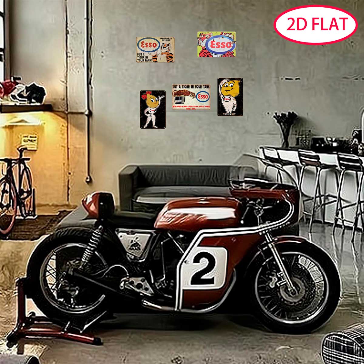 5pcs, 2D Flat Metal Tin Signs, - مراجعة Vintage Collectible Tins وسعره