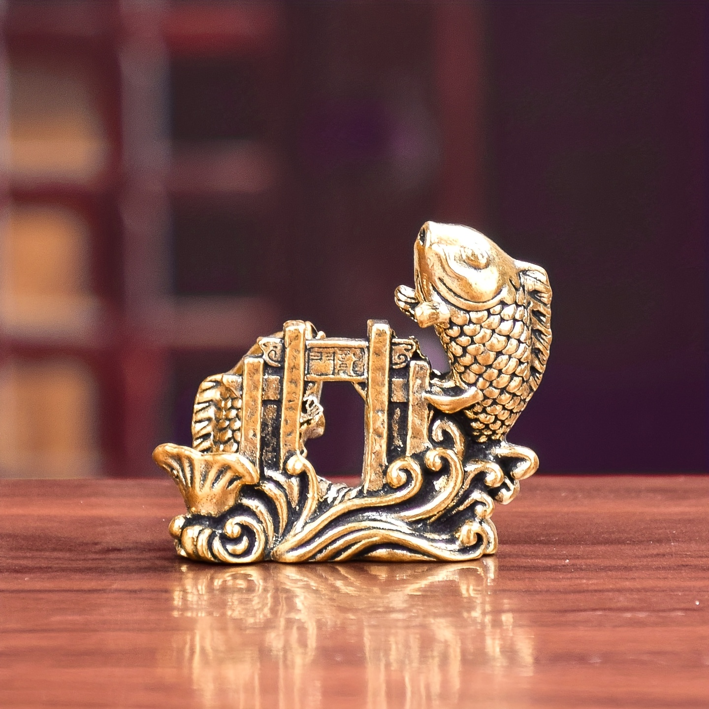 Vintage Brass Carp Leaping Ove - مراجعة Vintage Collectible Ornaments وسعره