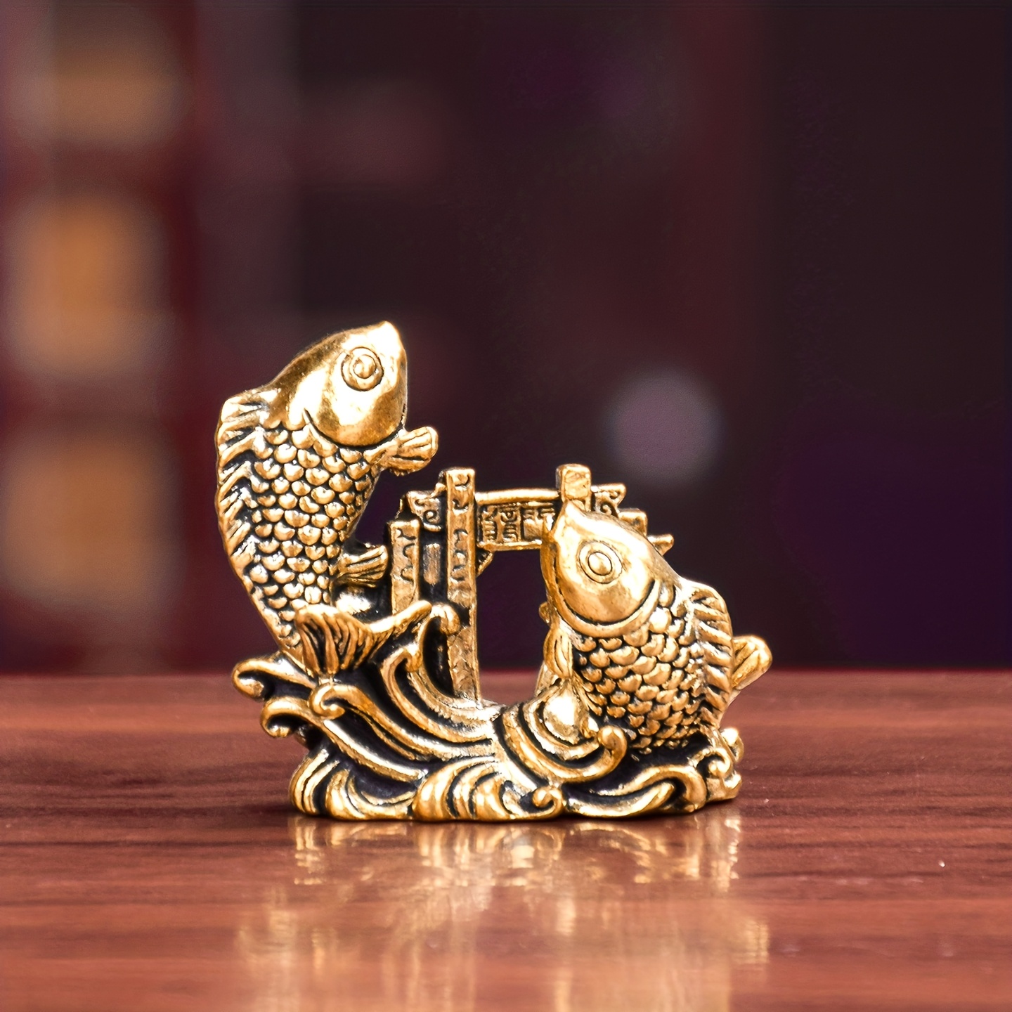 Vintage Brass Carp Leaping Ove - مراجعة Vintage Collectible Ornaments وسعره