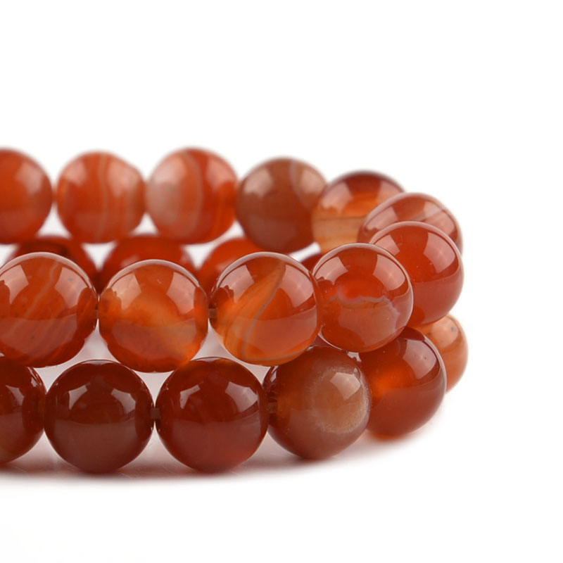 1 Strand Red Striped Agate Nat - مراجعة Vintage Jewelry Collection وسعره