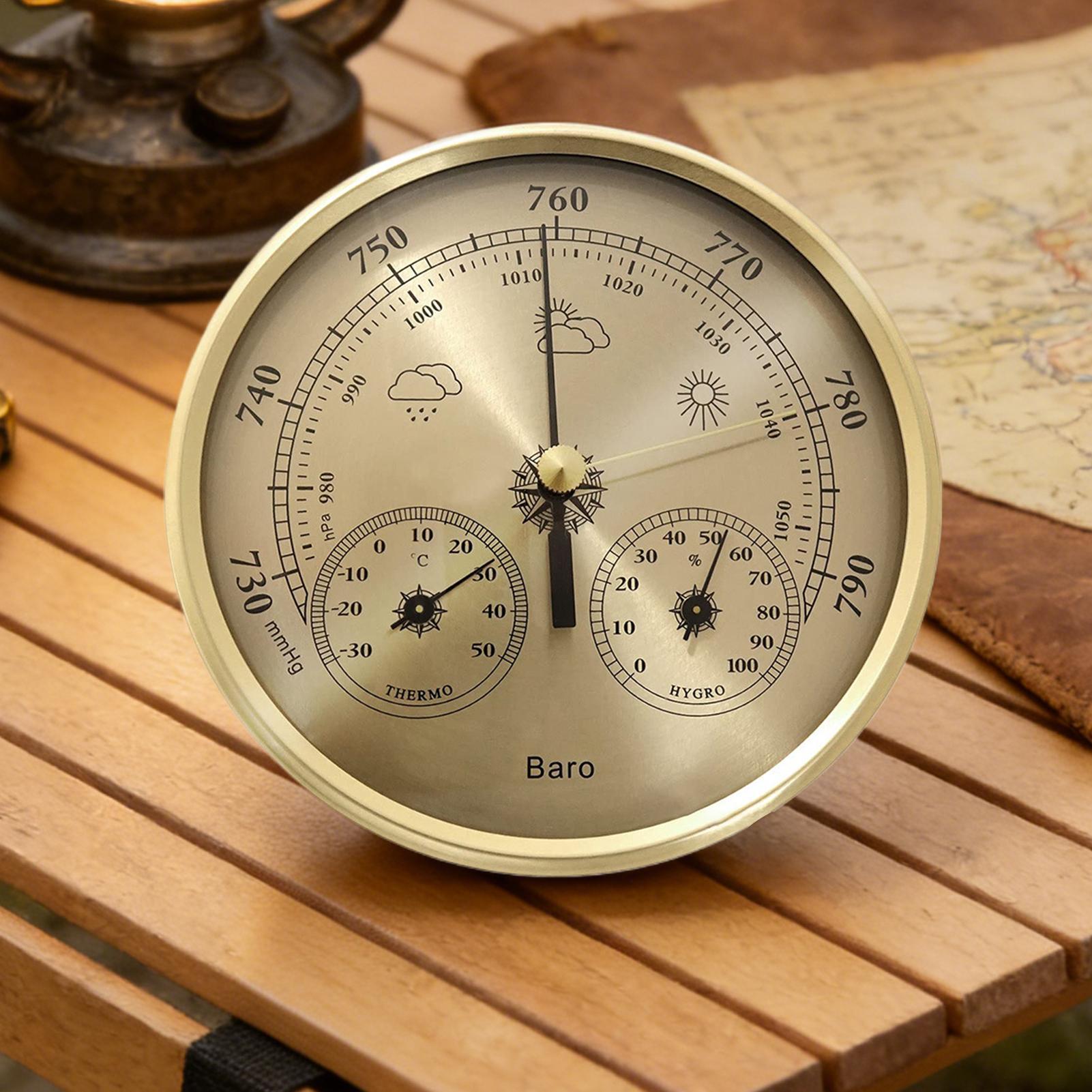 Weather Barometer Portable Tem - مراجعة Analog Meter Gauge وسعره