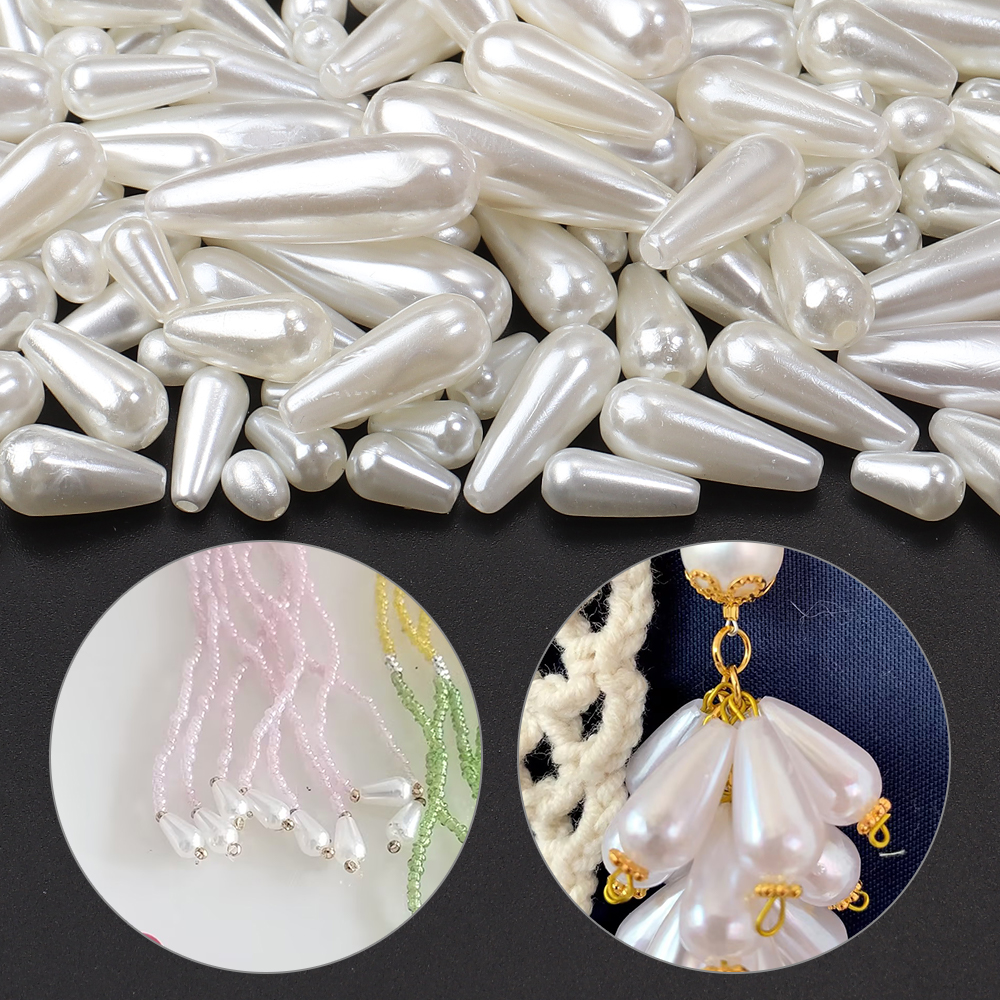 30-500pcs/lot Biege Waterdrop  - مراجعة Vintage Jewelry Collection وسعره