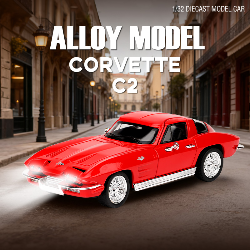 1:32 Corvette Vintage Classic  - مراجعة Vintage Collectible Toy Cars وسعره