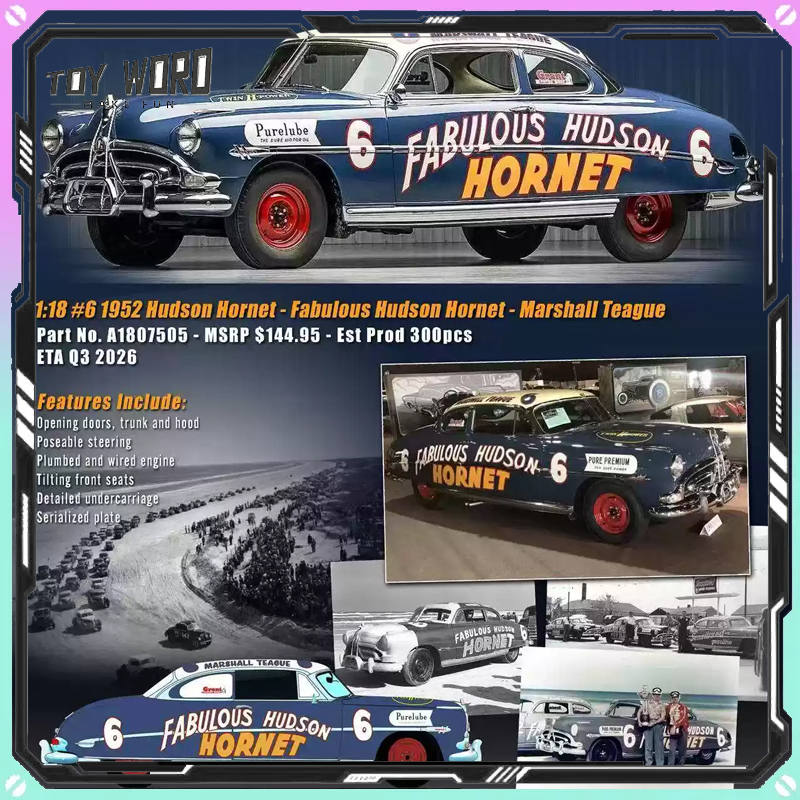 New ACME 1/18 Scale 1952 Hudso - مراجعة Vintage Collectible Hot Wheels وسعره