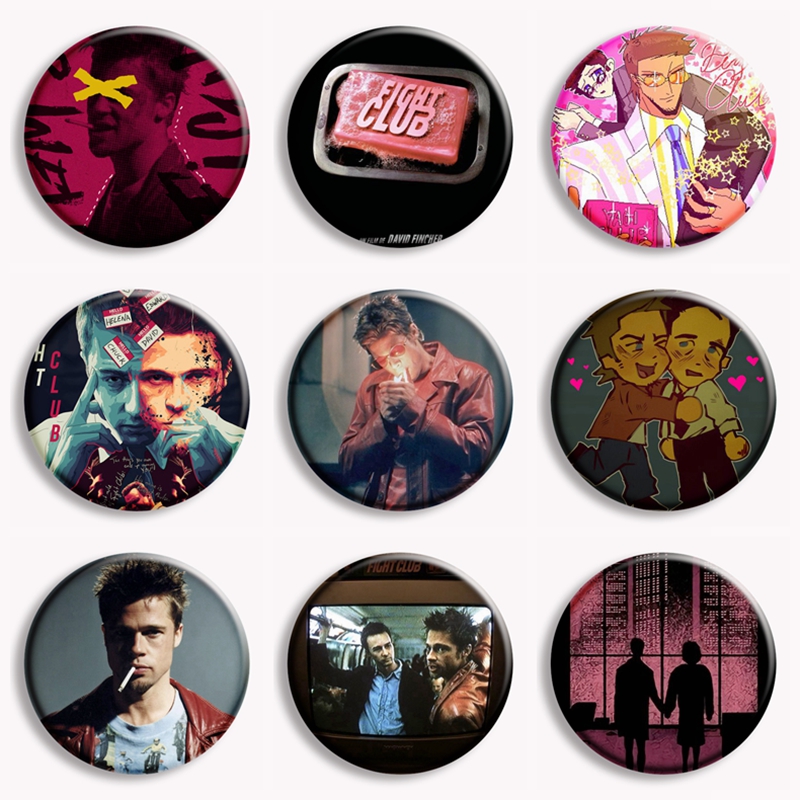 Retro Classic Movie Fight Club - مراجعة Vintage Collectible Pins وسعره