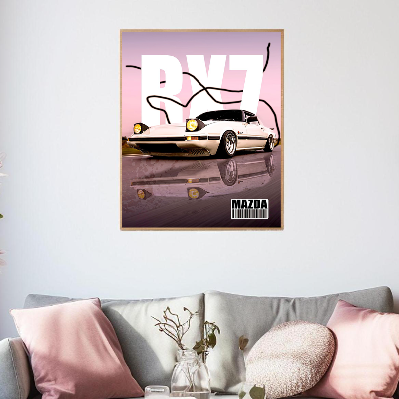Retro Supercars Wall Art Canva - مراجعة Vintage Collectible Magazines وسعره
