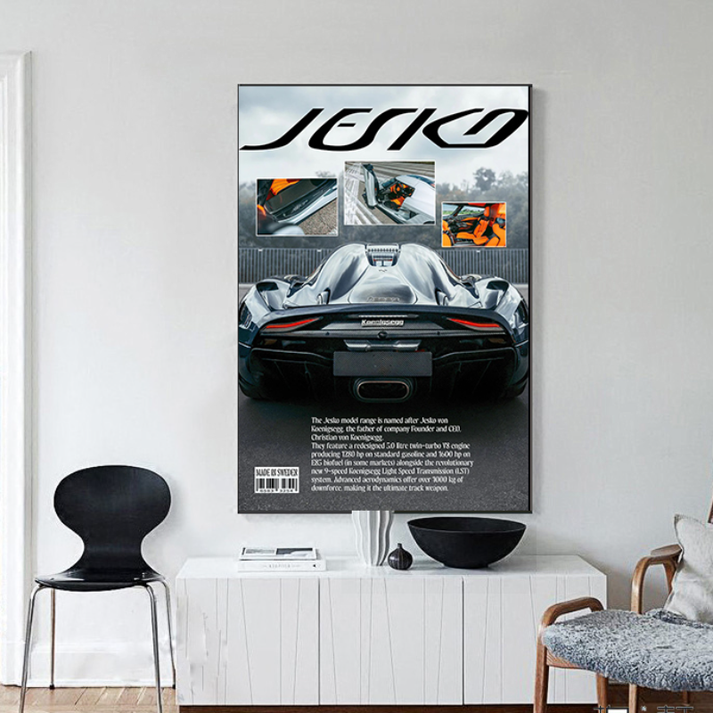 Retro Supercars Wall Art Canva - مراجعة Vintage Collectible Magazines وسعره