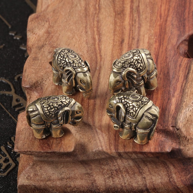 1 PC Cute Elephant Solid Brass - مراجعة Vintage Collectible Christmas Ornaments وسعره