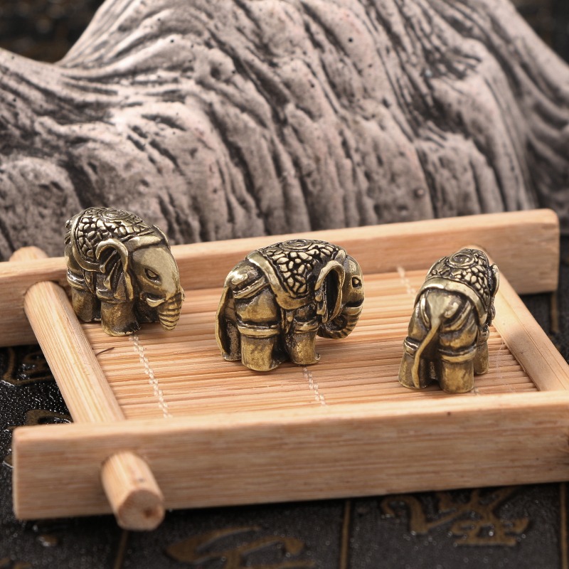 1 PC Cute Elephant Solid Brass - مراجعة Vintage Collectible Christmas Ornaments وسعره