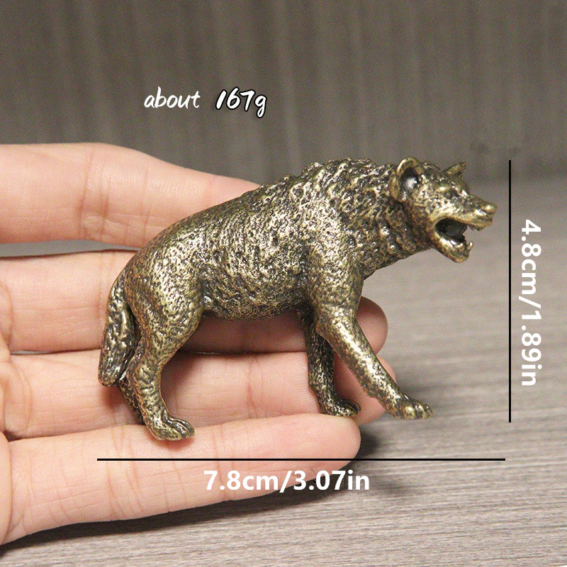 Solid Brass Hyena Figurine Min - مراجعة Vintage Collectible Ornaments وسعره