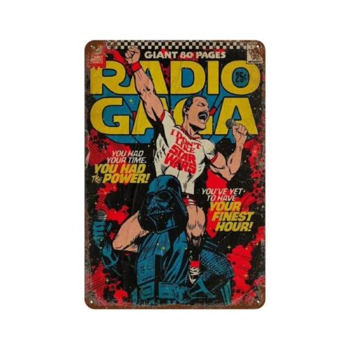 Y1,Queen Radio Gaga Comic Styl - مراجعة Vintage Collectible Tins وسعره