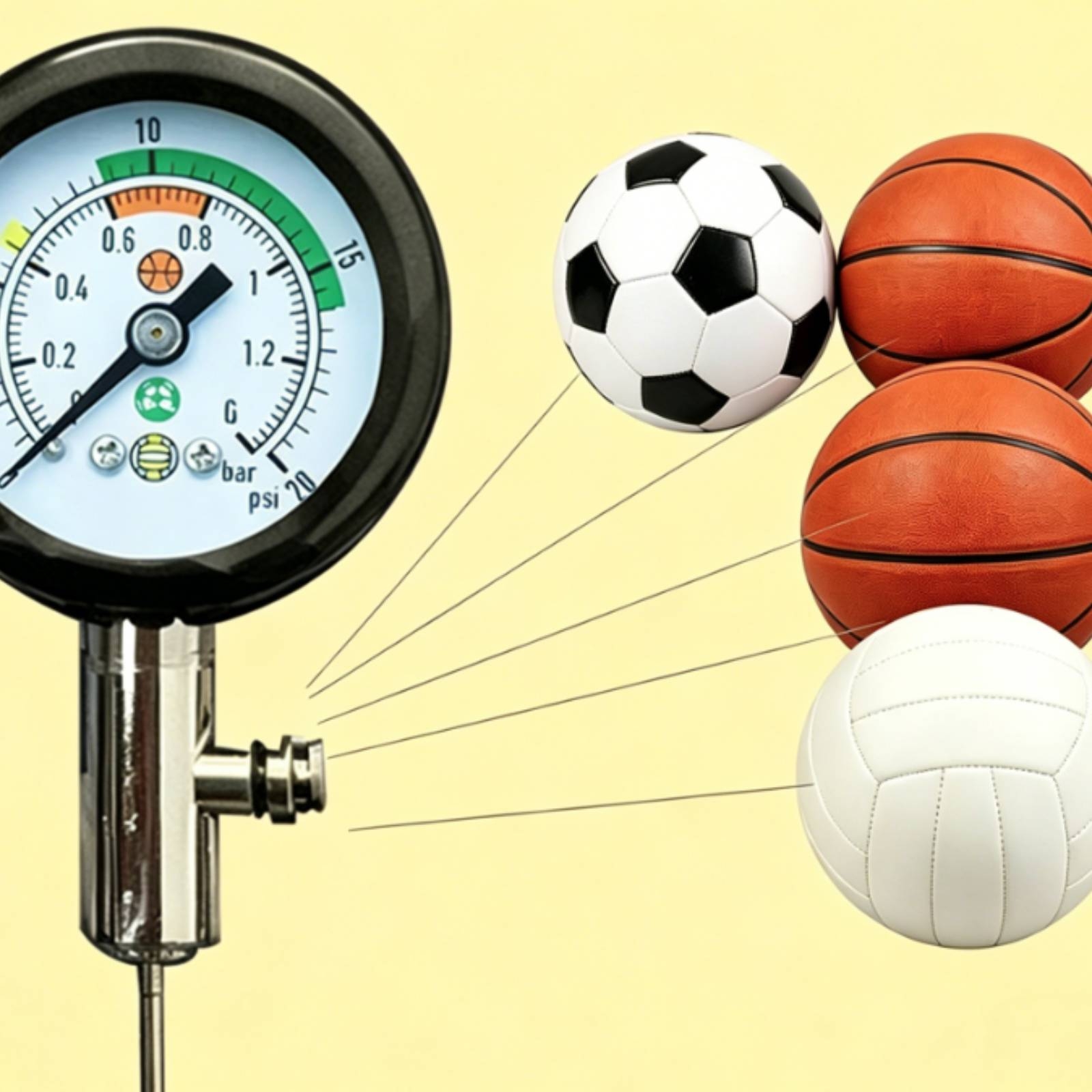 Basketball Air Gauge Accurate  - مراجعة Analog Meter Gauge وسعره