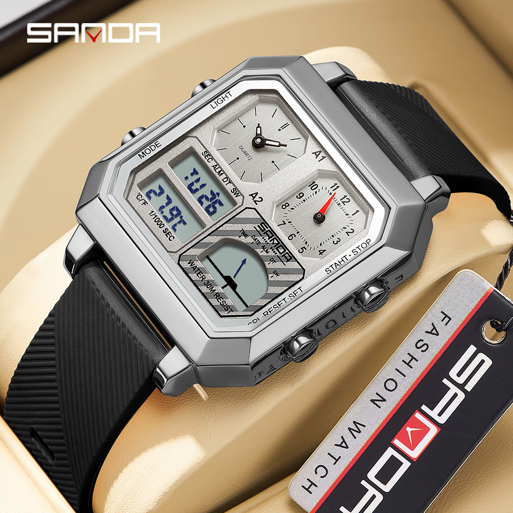 SANDA Top Brand 6210 Fashion M - مراجعة Analog Meter Gauge وسعره
