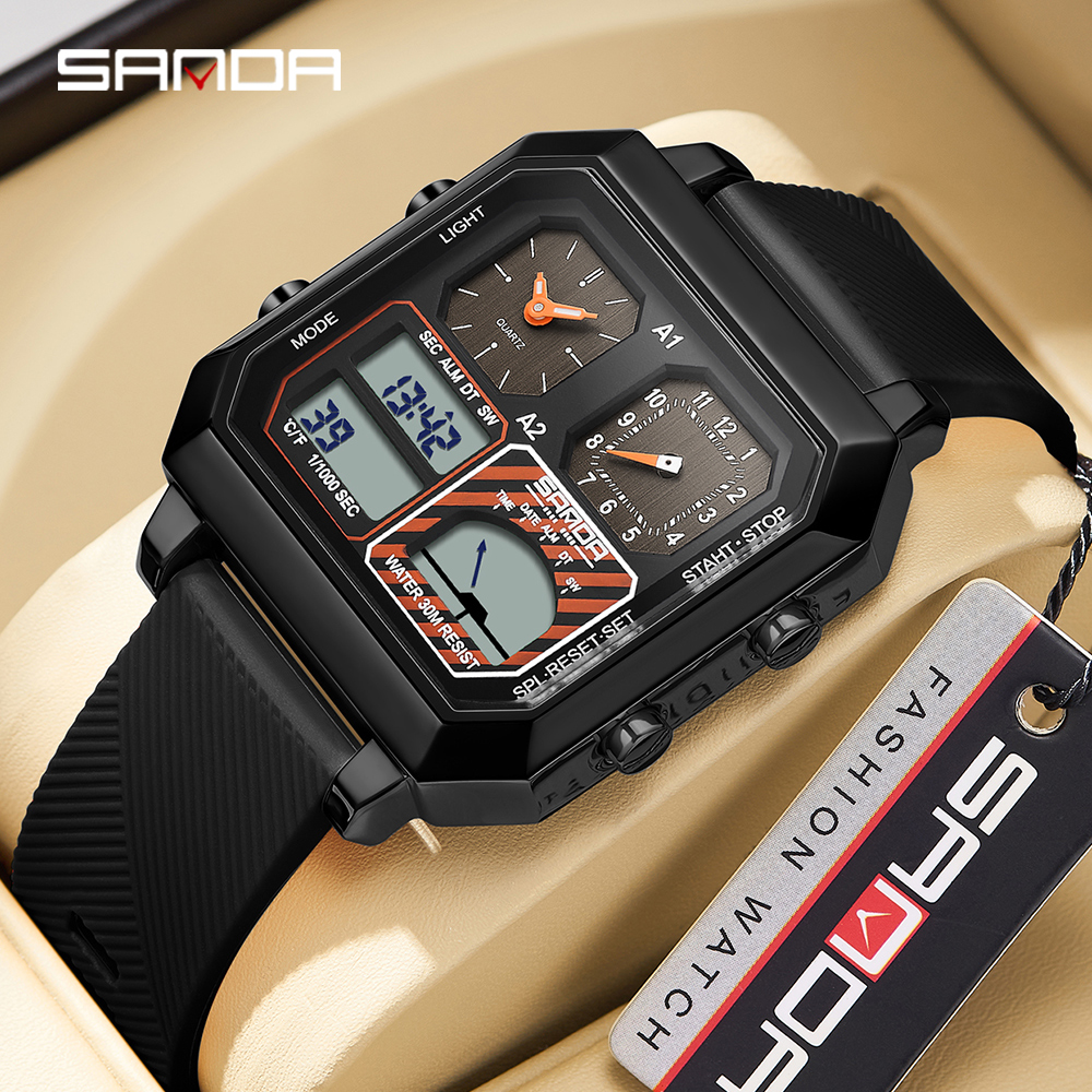 SANDA Top Brand 6210 Fashion M - مراجعة Analog Meter Gauge وسعره