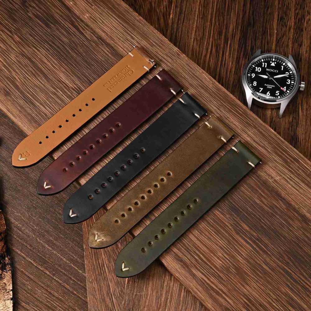 WOCCI Oil Wax Leather Watch St - مراجعة Vintage Collectible Pins وسعره