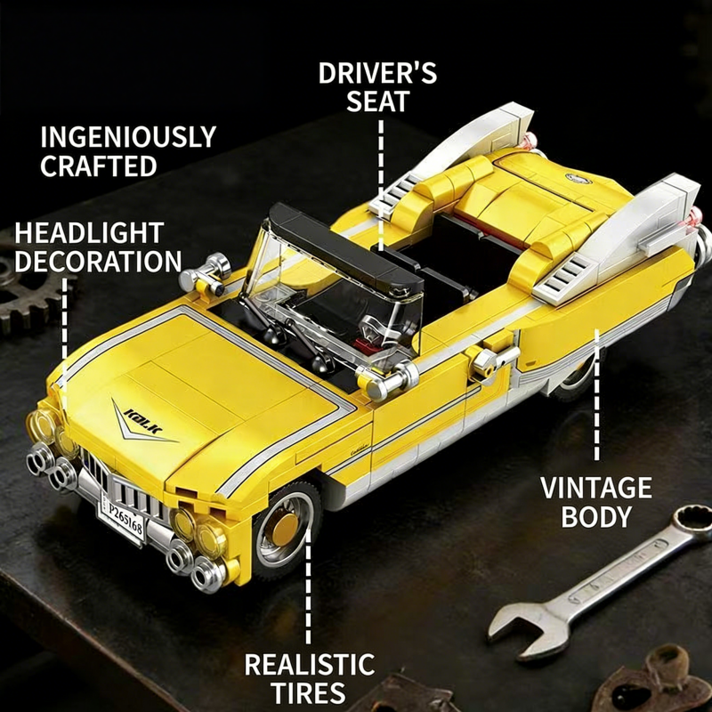 Yellow Vintage Convertible Car - مراجعة Vintage Collectible Cars وسعره